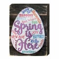 Clean Choice Spring is Here Easter Egg Art on Board Wall Decor CL3499511